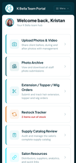 K Bella Team Portal - Staff Management App mobile screenshot